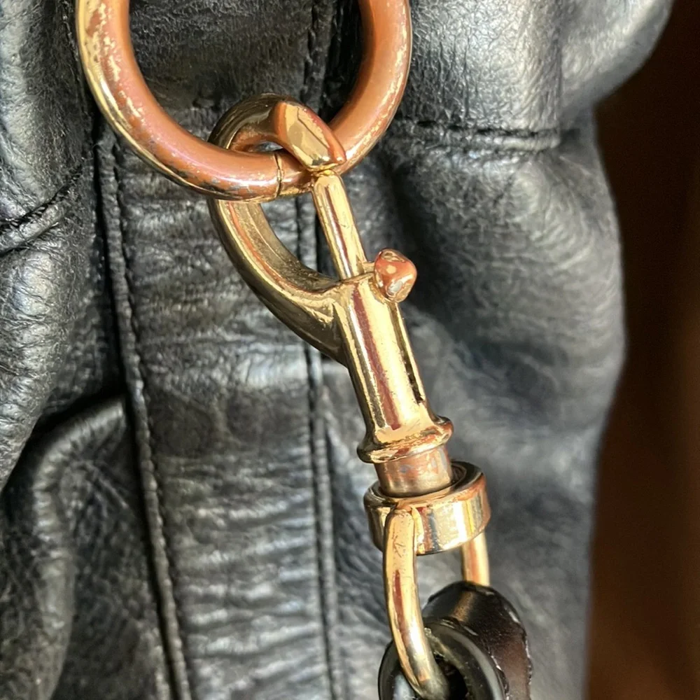 Cole Haan Stage Door black leather small studio satchel